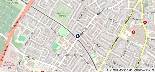 Map showing the location of Bridge Garage