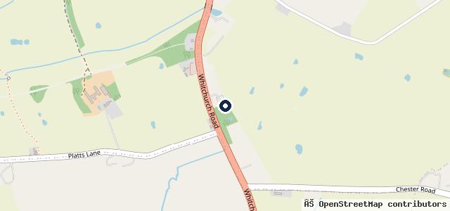 Map showing the location of Hatton Heath Garage