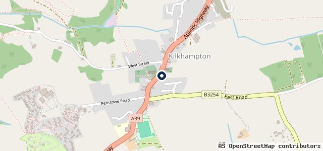Map showing the location of Kilkhampton MOT Station Ltd