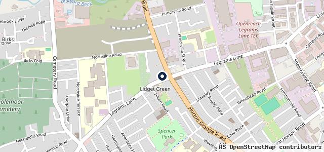 Map showing the location of Kwik Fit - Bradford - Legrams Lane