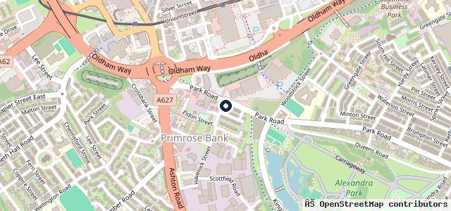 Map showing the location of Park Road Garage