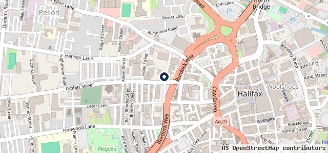 Map showing the location of 6 Bedford St N