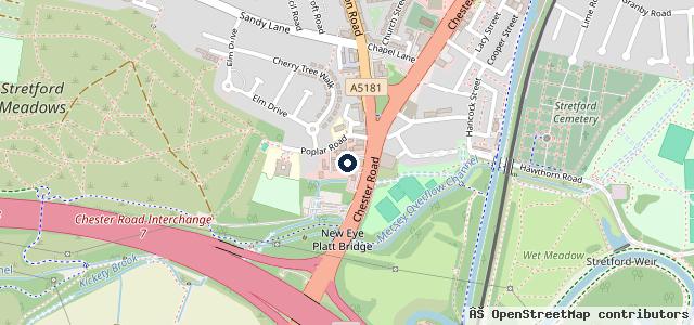 Map showing the location of MOT Motor Mania Stretford