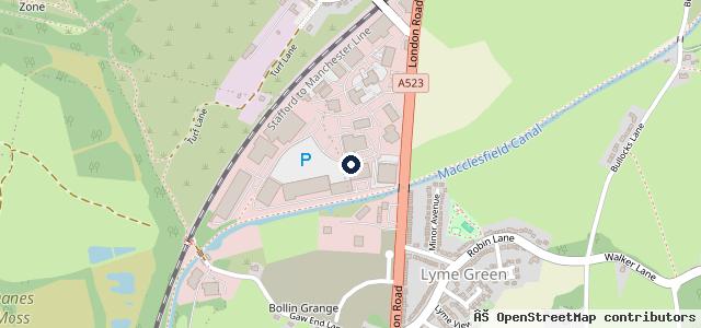 Map showing the location of Mercedes-Benz of Macclesfield