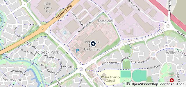 Map showing the location of Mercedes-Benz