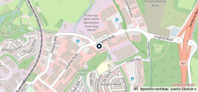 Map showing the location of Motest Tunbridge Wells