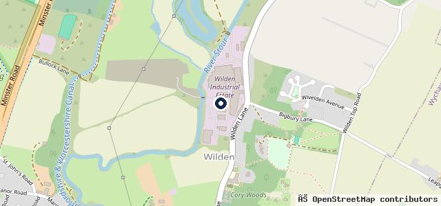 Map showing the location of Newbold Motors