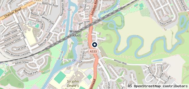 Map showing the location of Northwich Tyres And Autocare