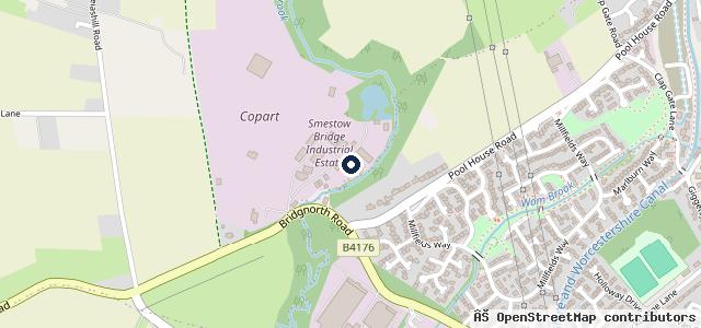 Map showing the location of Wombourne MOT Centre