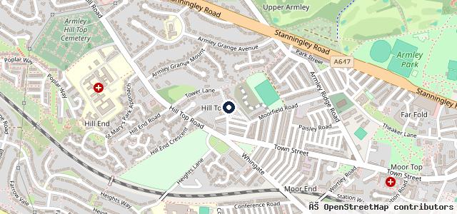 Map showing the location of Wickham's Garage