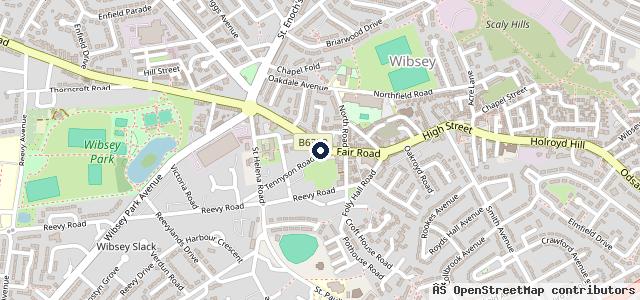 Map showing the location of B & M Motors