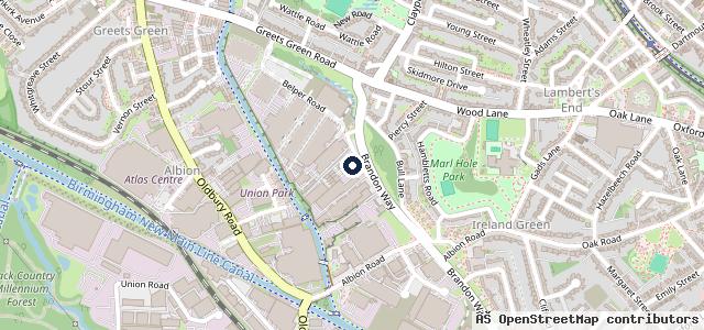 Map showing the location of Cottage Garage