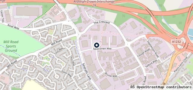 Map showing the location of Lookers Ford Colchester Service Centre