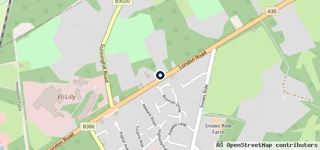 Map showing the location of Prestige Cars of Sunningdale