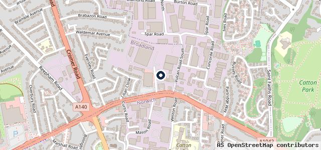 Map showing the location of Redline MOT & Service(Norwich)Ltd