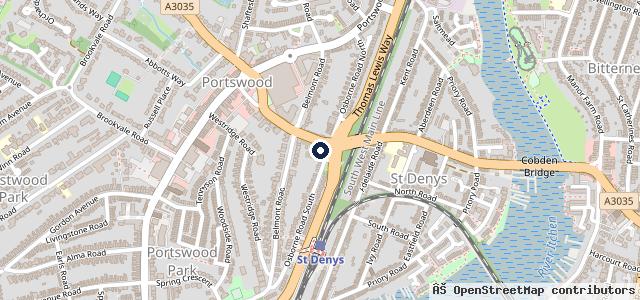 Map showing the location of Richmond Hyundai Southampton