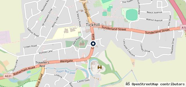 Map showing the location of Tickhill Garage Ltd