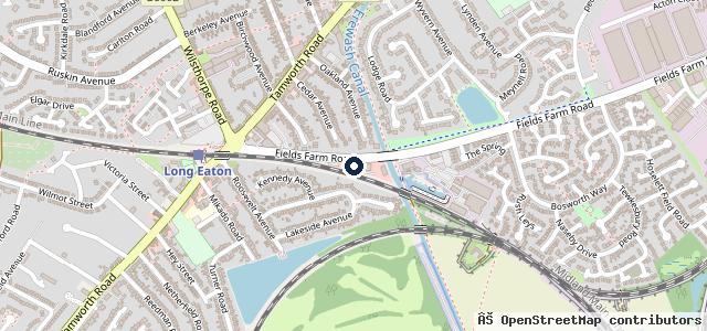 Map showing the location of Bikers Nottingham