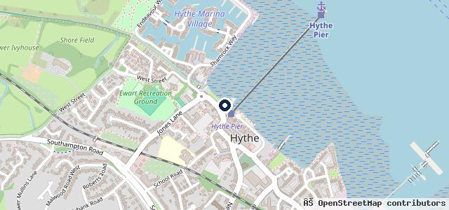 Map showing the location of Hythe Garage Services