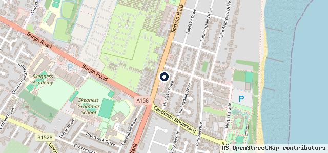 Map showing the location of Roman Bank Garage