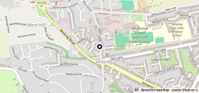 Map showing the location of Savoy Tyres Autocentres Willerby