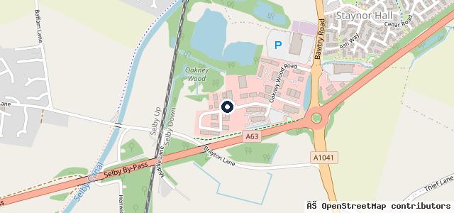 Map showing the location of Selby Service Centre