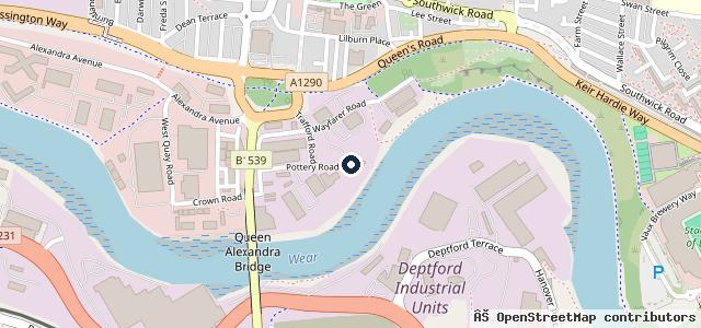 Map showing the location of Shaws Motors