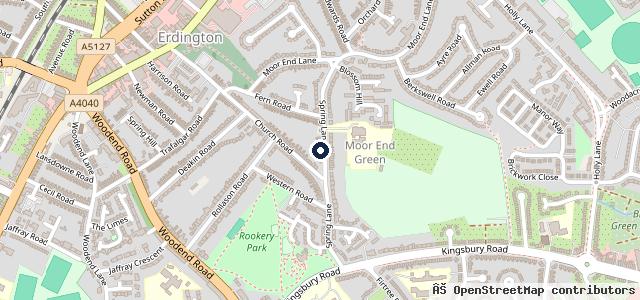 Map showing the location of Spring Lane Service Station Ltd