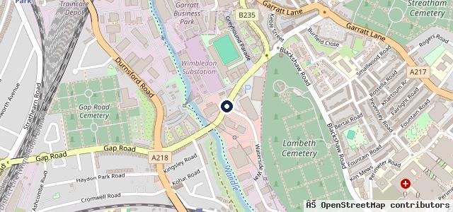 Map showing the location of AFC Wimbledon Club Shop