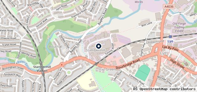 Map showing the location of Stambermill Motors