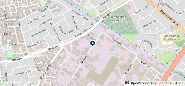 Map showing the location of Standens MOT centre