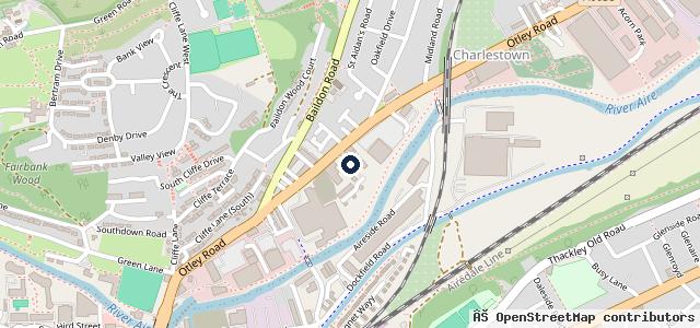 Map showing the location of Baildon Service Centre