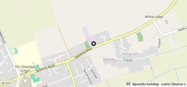 Map showing the location of The Deepings Car Centre