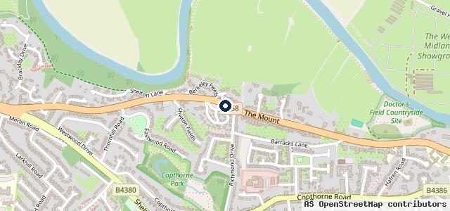 Map showing the location of The Mount Garage