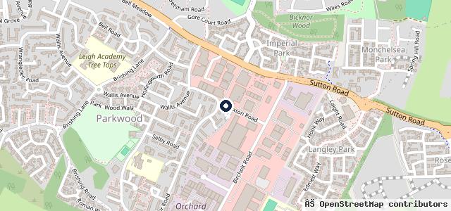 Map showing the location of FG Barnes Maidstone Service Centre