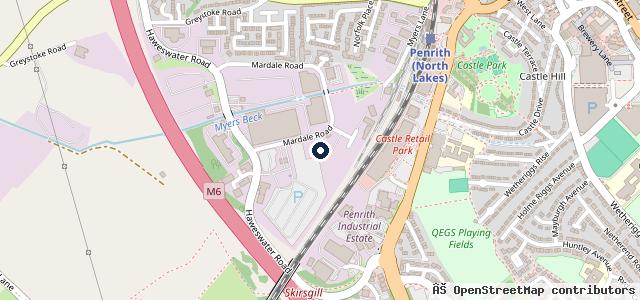 Map showing the location of Thompsons (of Penrith) Ltd