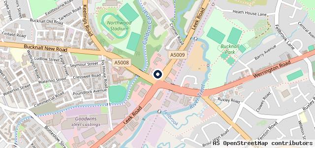 Map showing the location of Holdcroft Nissan Hanley
