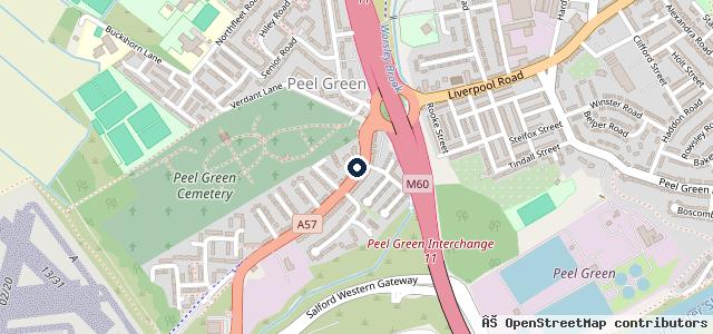 Map showing the location of Lookers Škoda Stockport