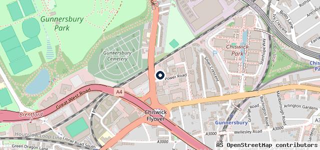 Map showing the location of Endeavour Volvo Cars - West London