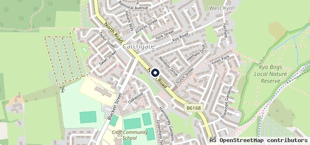 Map showing the location of North Road Garage