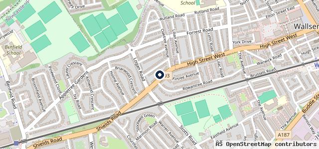 Map showing the location of Walkerville Garage