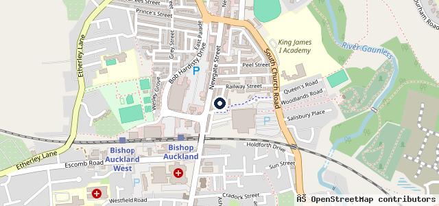 Map showing the location of Andy's Autos (Bishop Auckland)