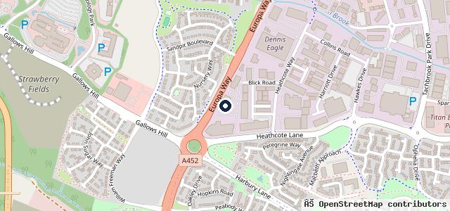 Map showing the location of Startin Kia Warwick