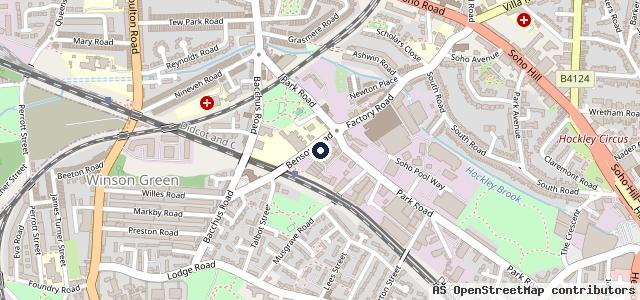 Map showing the location of Diamond Car Wash