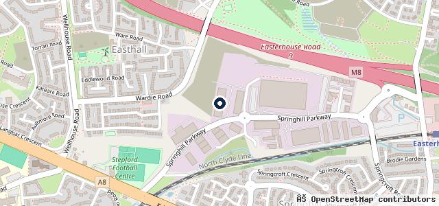 Map showing the location of Glasgow MOT Centre