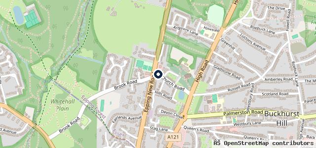 Map showing the location of Glyn Hopkin MG Buckhurst Hill