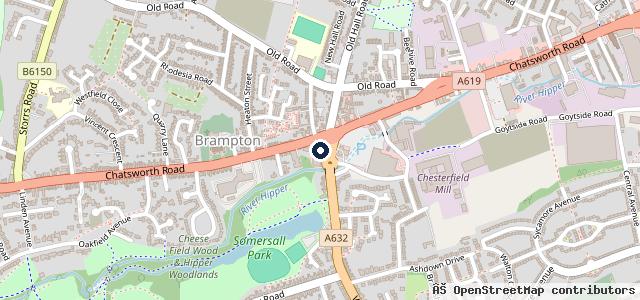 Map showing the location of Halfords Autocentre