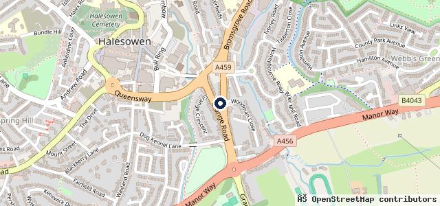 Map showing the location of Halfords Autocentre Halesowen