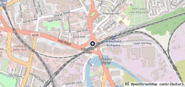 Map showing the location of Halfords Garage Services Wakefield