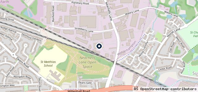 Map showing the location of Hall Street Garage